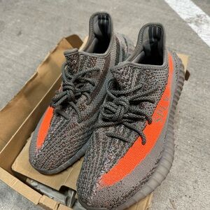 Adidas Yeezy Boost 350 V2 with Gray and Orange Accents